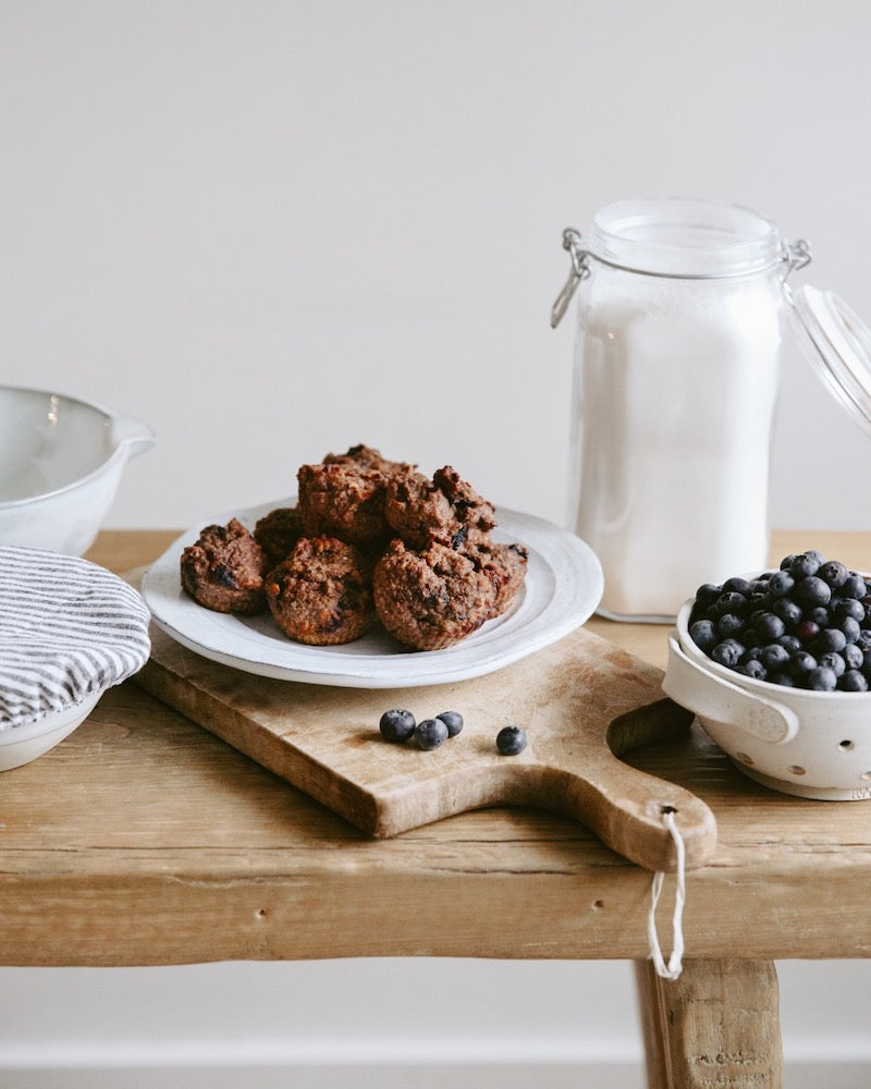 Five Ingredient Blueberry Muffins