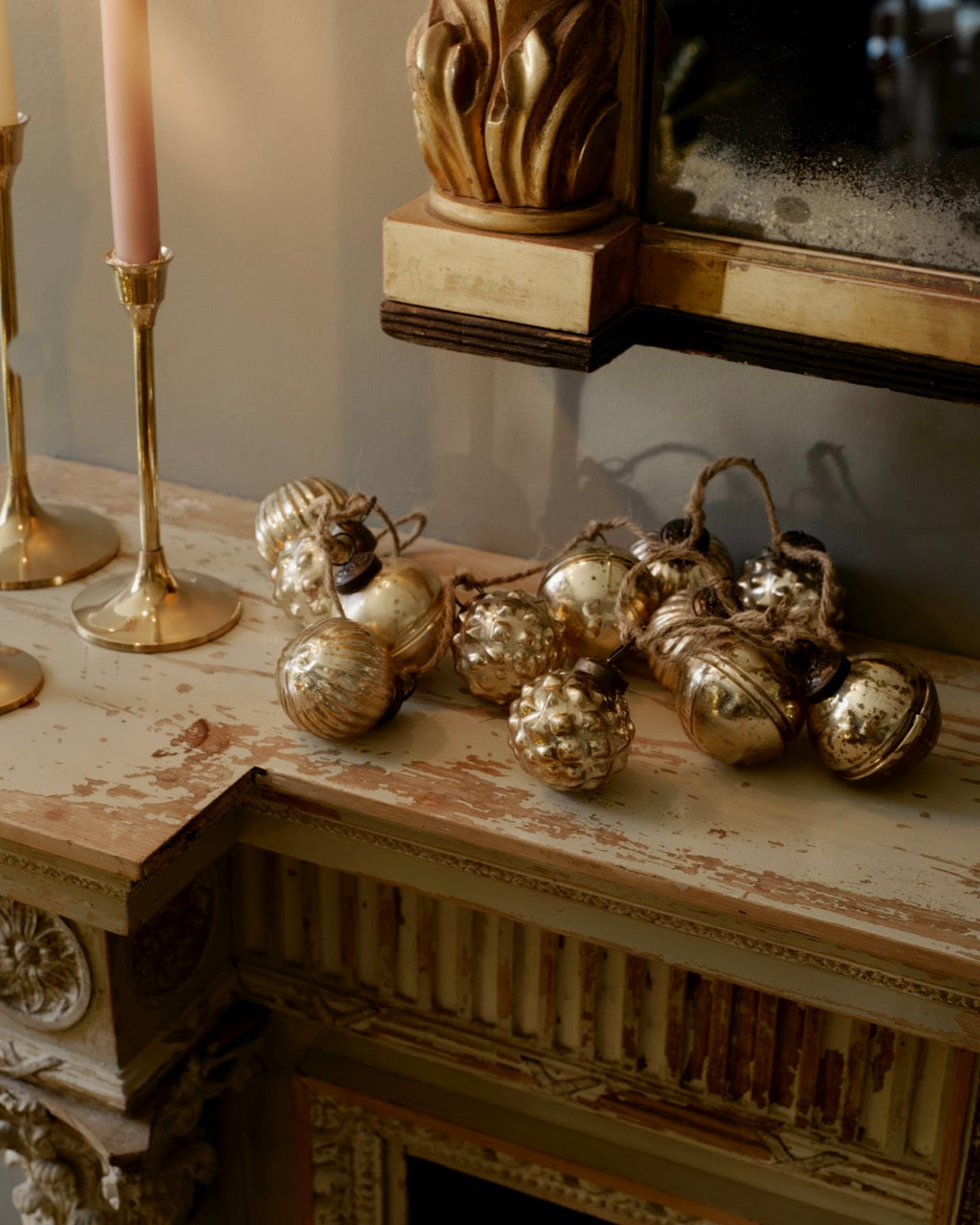 Gold Mercury Glass Garland