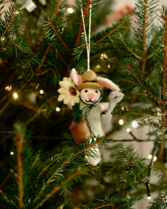 Gardening Bunny Hanging Decoration