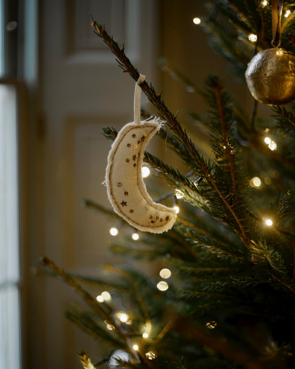 Moon Ornament with Lavender Fill