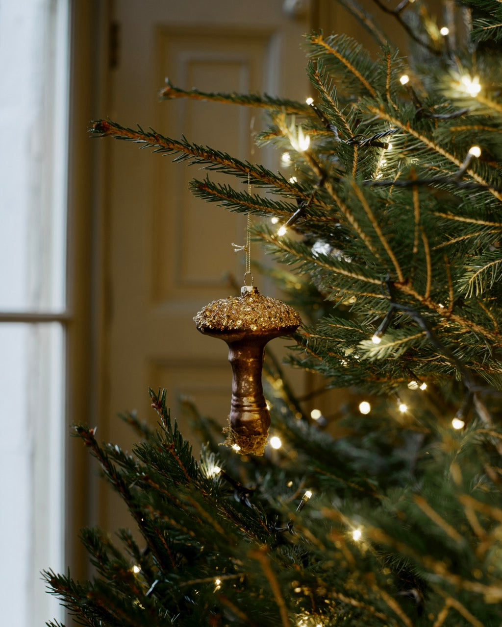 Mercury Glass Mushroom Ornaments (Set of 3)