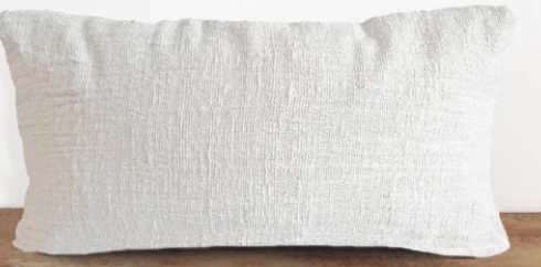 Ivory Linen Lumbar Pillow