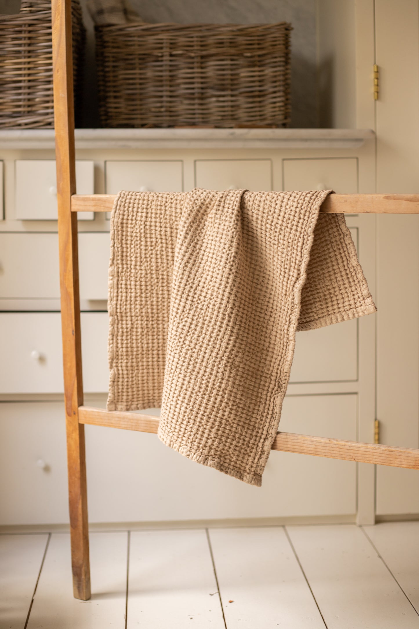 Waffle kitchen towel - Sand