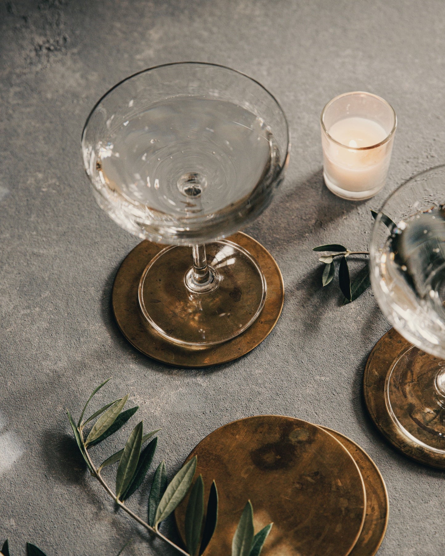 Brass Coasters Set